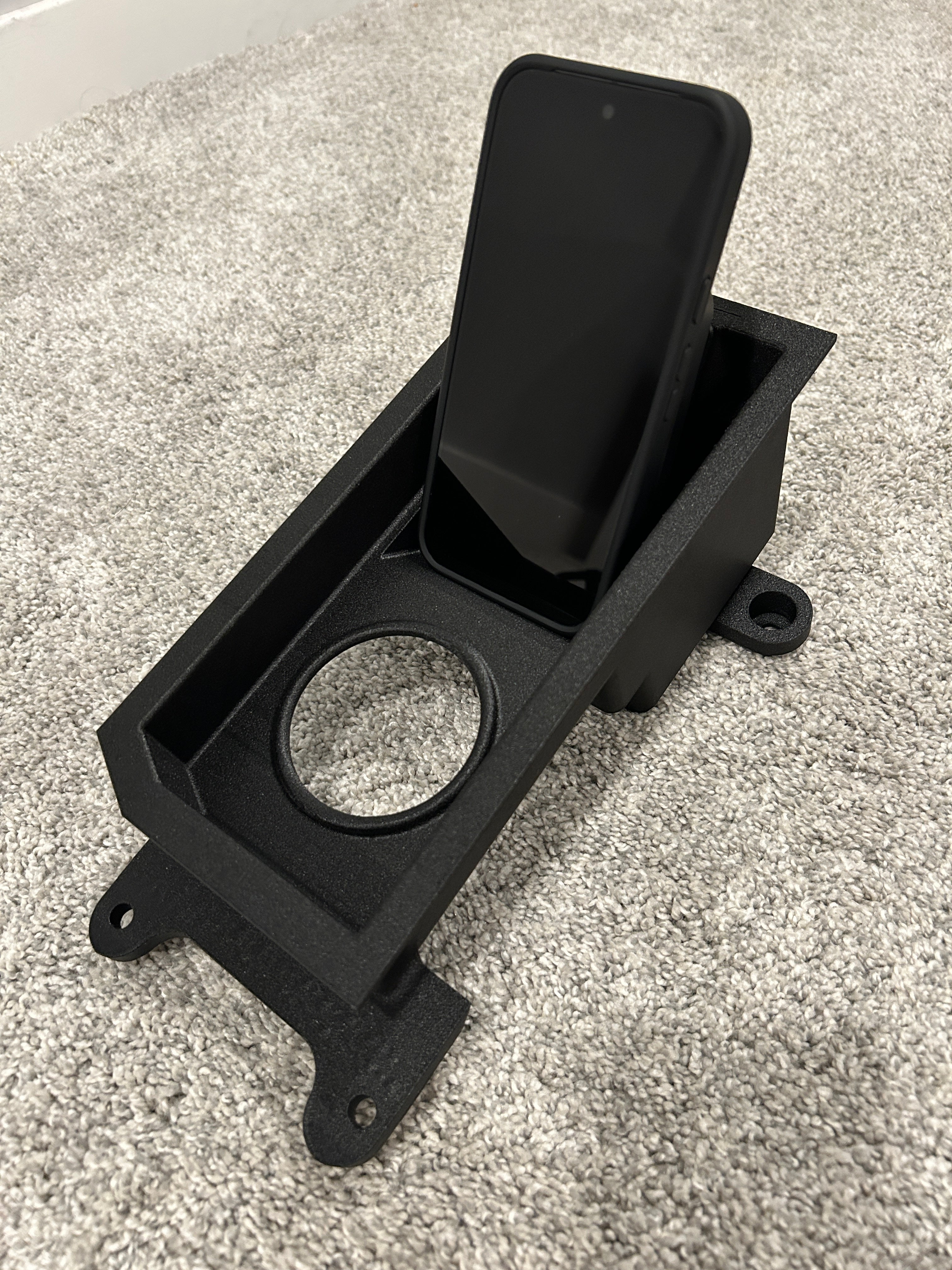 2022+ Ford F-150 Lightning Rotary Shifter Conversion - Shift Lever Delete - AMPS Mount with 17mm ball and Cubby