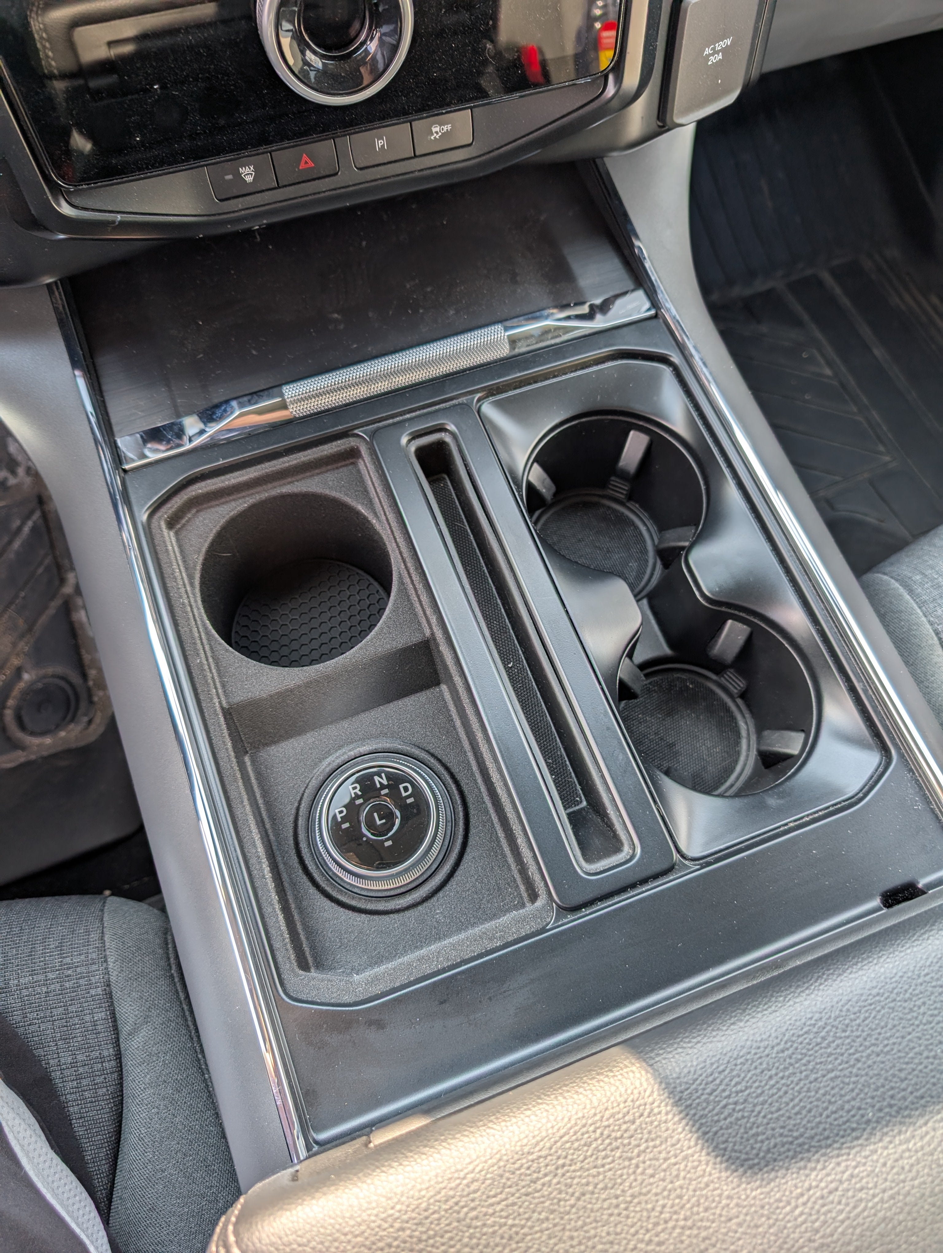 2022+ Ford F-150 Lightning Rotary Shifter Conversion - Shift Lever Delete - With Cup Holder and Liner