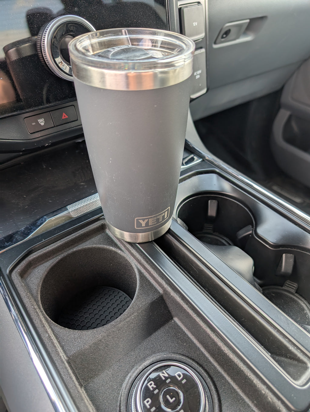 2022+ Ford F-150 Lightning Rotary Shifter Conversion - Shift Lever Delete - With Cup Holder and Liner
