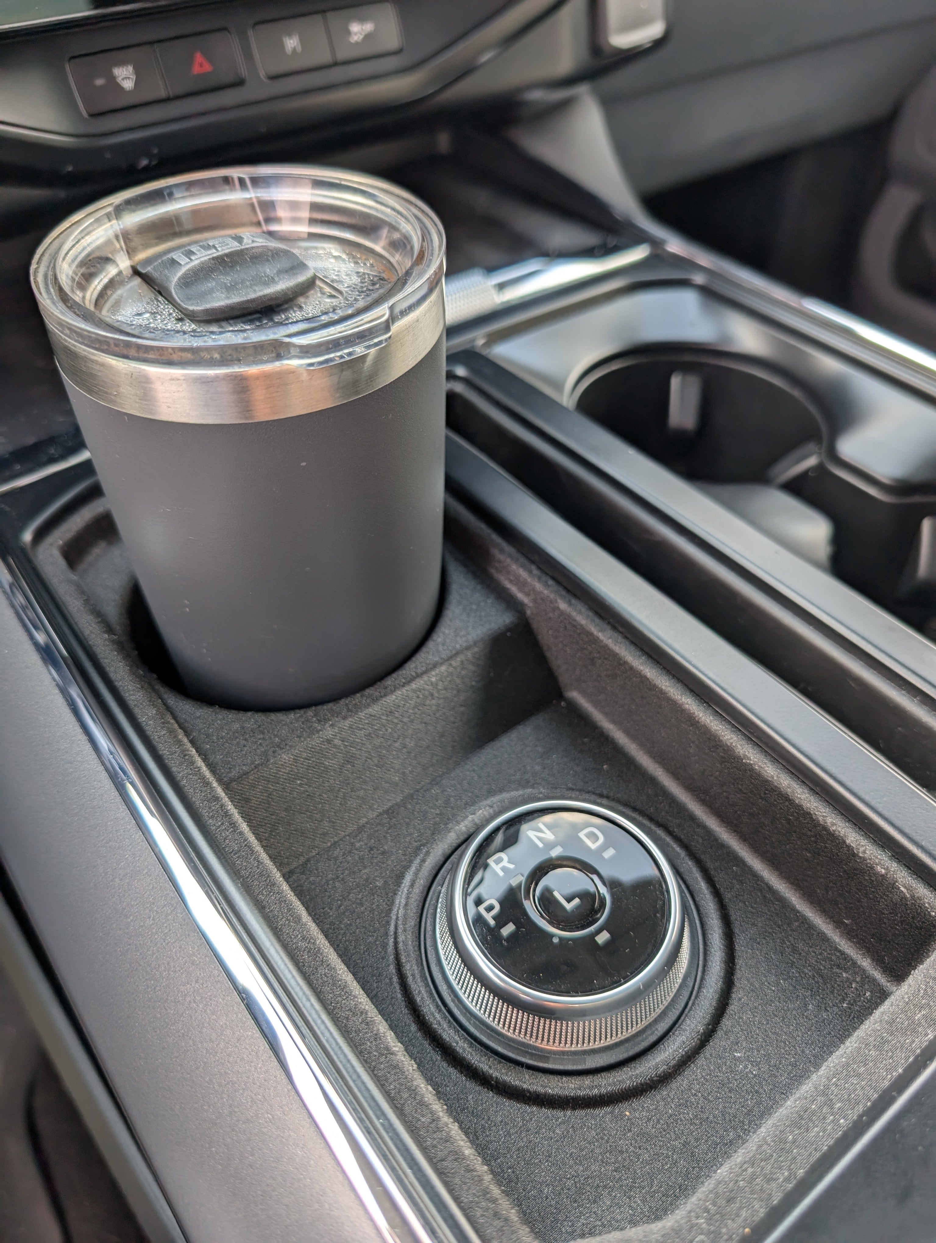 2022+ Ford F-150 Lightning Rotary Shifter Conversion - Shift Lever Delete - With Cup Holder and Liner