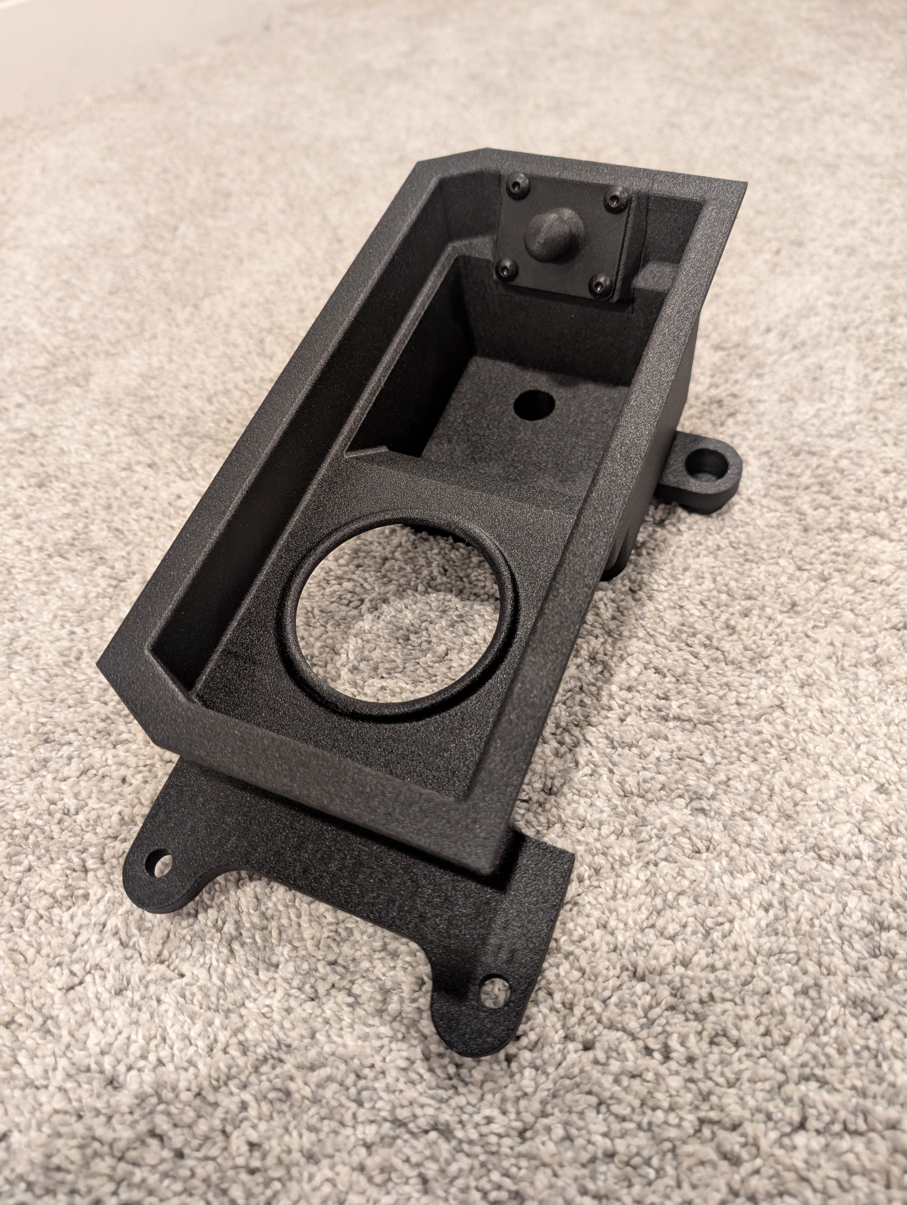 2022+ Ford F-150 Lightning Rotary Shifter Conversion - Shift Lever Delete - AMPS Mount with 17mm ball and Cubby