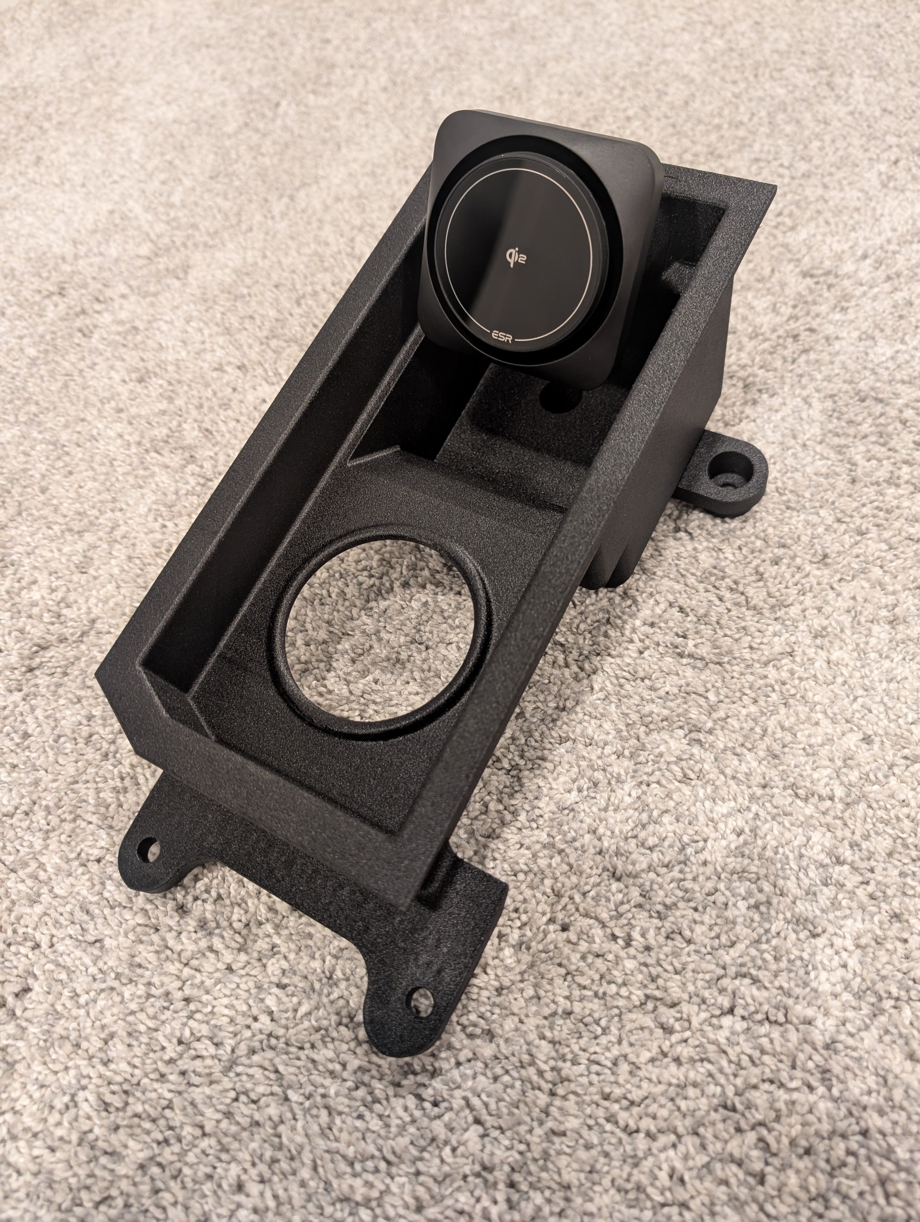 2022+ Ford F-150 Lightning Rotary Shifter Conversion - Shift Lever Delete - AMPS Mount with 17mm ball and Cubby