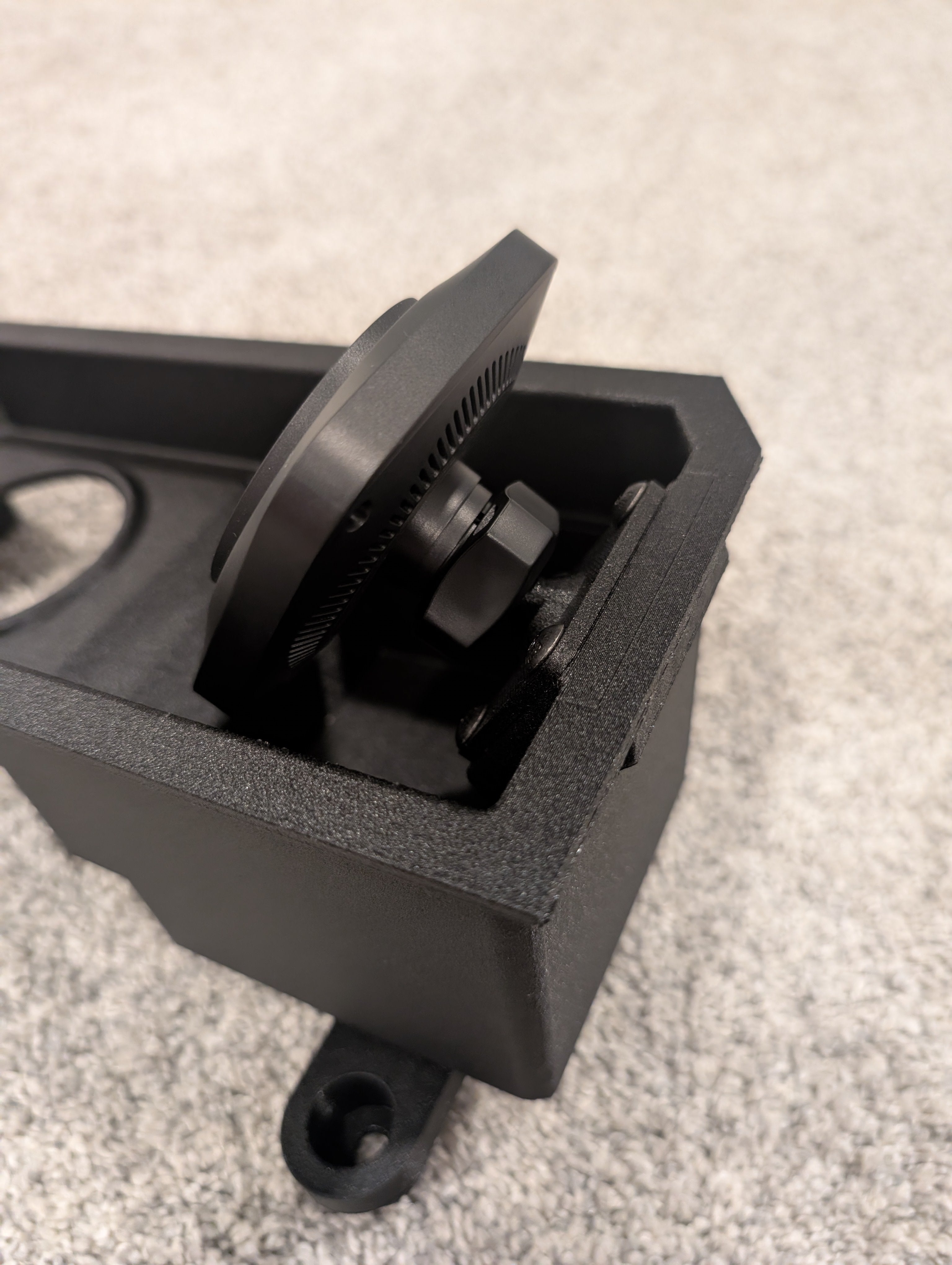 2022+ Ford F-150 Lightning Rotary Shifter Conversion - Shift Lever Delete - AMPS Mount with 17mm ball and Cubby