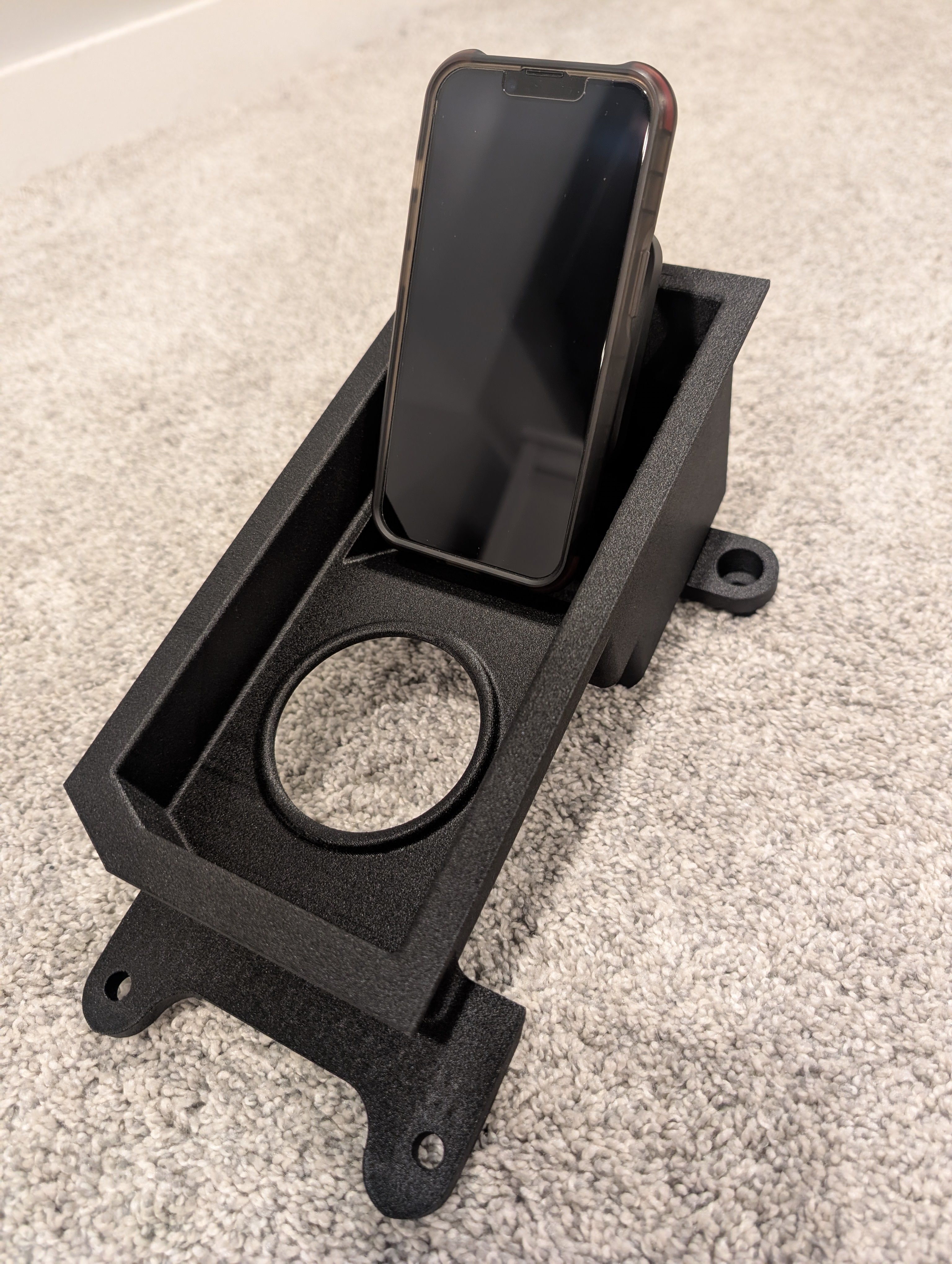 2022+ Ford F-150 Lightning Rotary Shifter Conversion - Shift Lever Delete - AMPS Mount with 17mm ball and Cubby